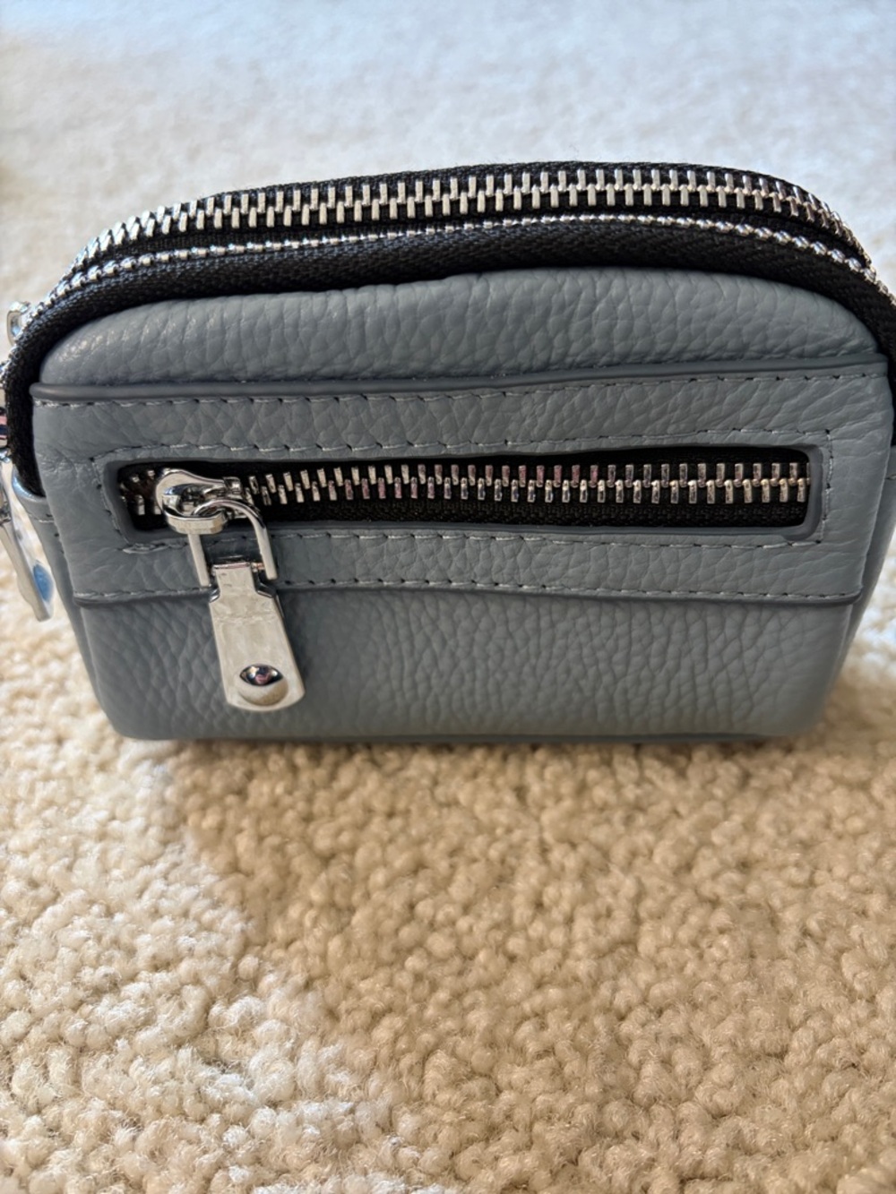 Sky Blue Faux Leather Coin Purse - NWOT